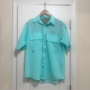 Mens Realtree Fishing Breathable Button Down‎ Short Sleeve Shirt -sz S